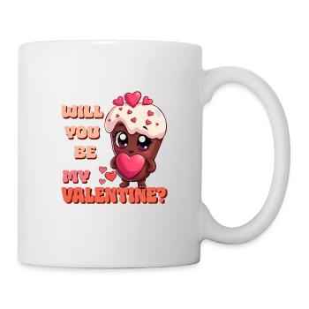 Chocolat Saint-Valentin - Serez-vous mon Valentin - Mug blanc - blanc - Droite