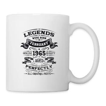 60th Birthday Gift Man Legend February 1965 - Mug - white - Right