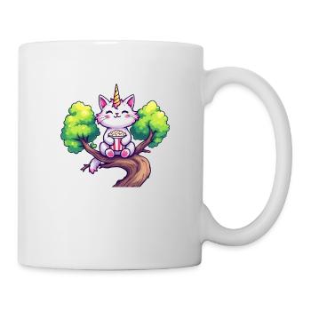 Einhornkatze - Tasse - Weiß - Rechts