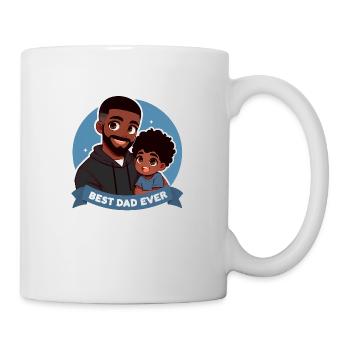 Fête des pères - Un père noir et son fils - Mug blanc - blanc - Droite