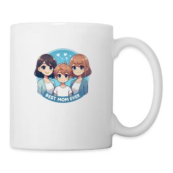 Fête des mères - Deux mères et leur fils - Mug blanc - blanc - Droite
