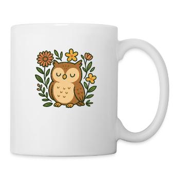 süße Eule - Tasse - Weiß - Rechts