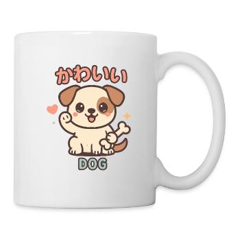 Kawaii Dog Cartoon - Cute Puppy - Mug - white - Right
