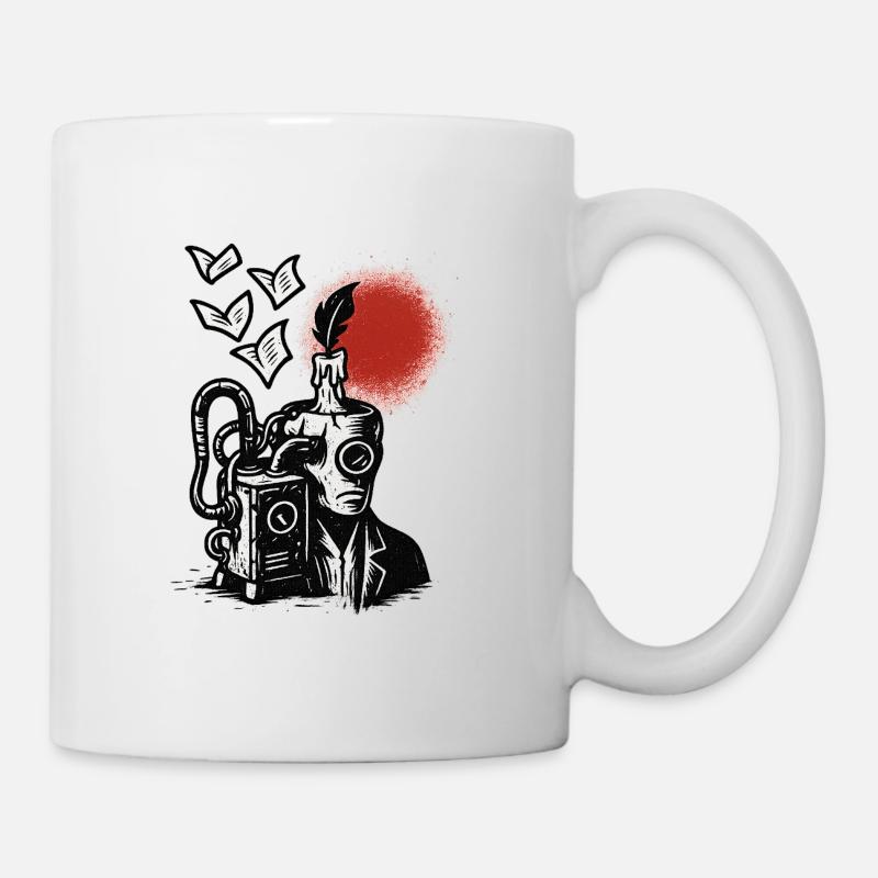 Ink Machine with Pen and Sun - Mug - white