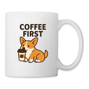 Cartoon-Hund - Tasse - Weiß - Rechts