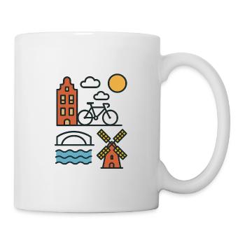 Ma ville Amsterdam - Mug blanc - blanc - Droite