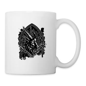 Okkulte Baphomet und Esoterische Siegel – Dunkler Goth - Tasse - Weiß - Rechts