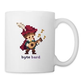 Pixel Barde mit Laute - Tasse - Weiß - Rechts