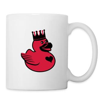 Duck the King - Tasse - Weiß - Rechts
