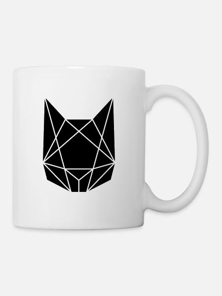 Abstrakte Katze - Tasse - Weiß