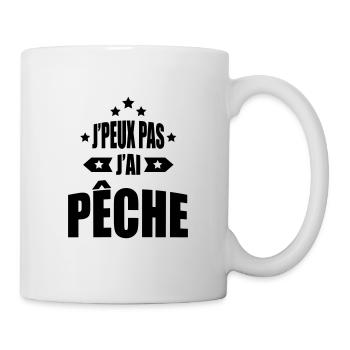 j'peux pas j'ai pêche - Mug blanc - blanc - Droite