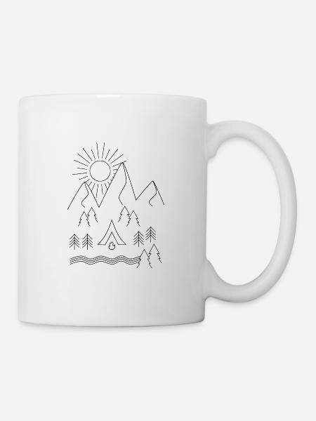 Camping - Tasse - Weiß