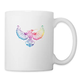 colibri oiseau mandla coloré - Mug blanc - blanc - Droite