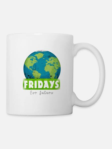 Fridays For Future Stop Klima Co2 Protest Geschenk - Tasse - Weiß