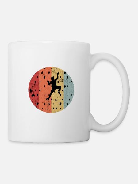 Bouldering sport climbing rock climbing gym gift - Mug - white