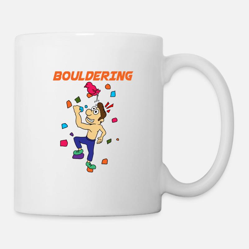 Bouldering sport climbing rock climbing gym gift - Mug - white
