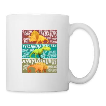 Dinosaurier Dino Saurier Tier Reptil Geschenk - Tasse - Weiß - Rechts