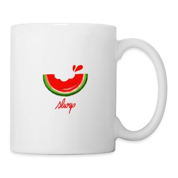 Wassermelone Sonne Sommer Urlaub Lustig Geschenk - Tasse - Weiß - Rechts
