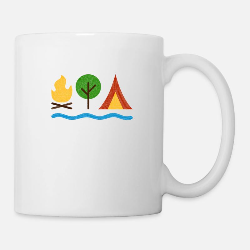 Camping - Tasse - Weiß