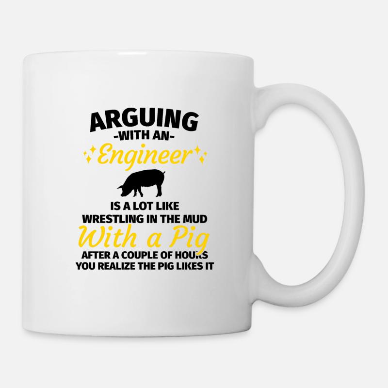Gifts for engineers - fight with engineer - Mug - white