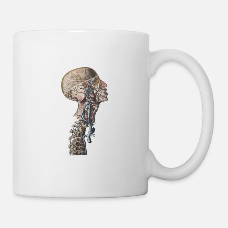 Anatomie Médecine Squelette Os Cou Crâne - Mug blanc - blanc
