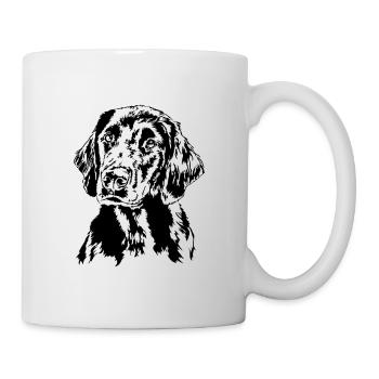 FLAT COATED RETRIEVER chiens chien chien de chasse Wilsigns - Mug blanc - blanc - Droite