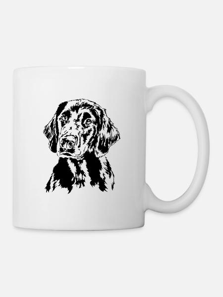 FLAT COATED RETRIEVER canine dog gun dog Wilsigns - Mug - white