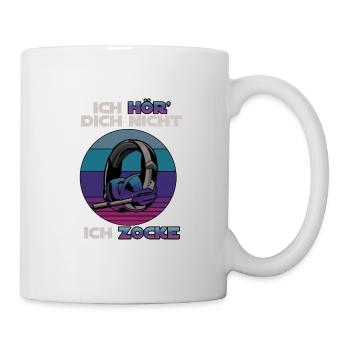 Ich hör dich nicht ich zocke Gamer Gaming Retro - Tasse - Weiß - Rechts