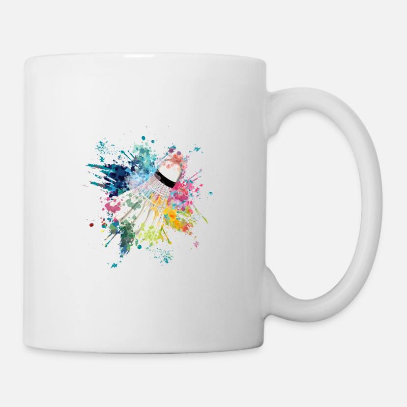 WaterFabe Color Explosion Splash Design Feather Ball - Mug - white