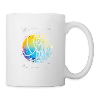 Play like a girl - Volleyball Sand Sport Mädchen - Tasse - Weiß - Rechts