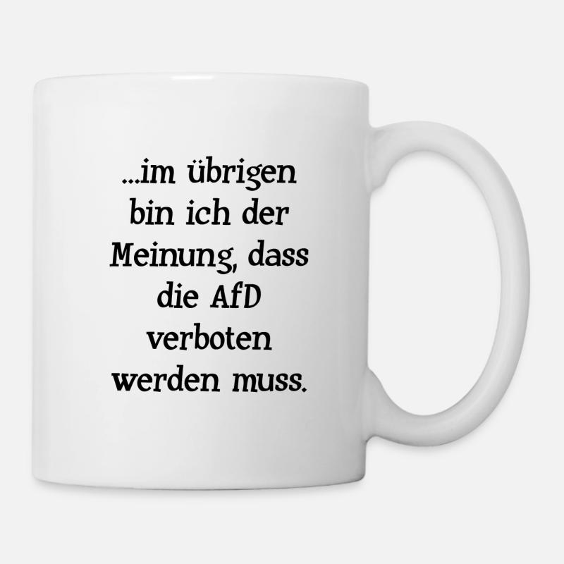für AfD Verbot - Tasse - Weiß