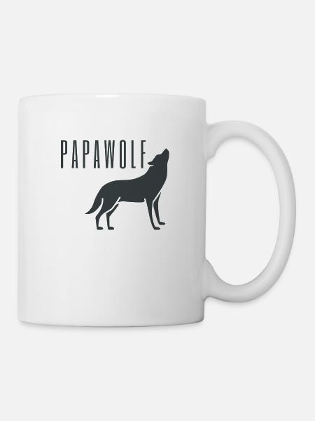 Wolf Wolves Dad Father Father's Day Papi Daddy Gift - Mug - white