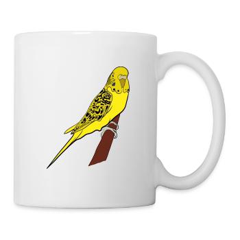 Perruche jaune Wellis amoureux - Mug blanc - blanc - Droite