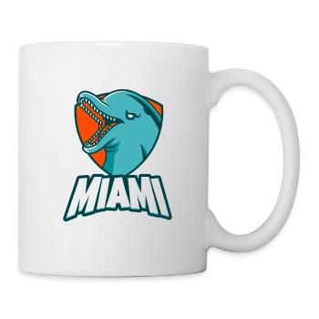 Miami Fan Shirt - Tasse - Weiß - Rechts
