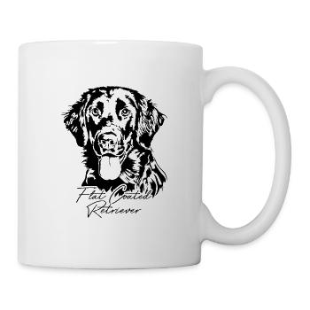 FLAT COATED RETRIEVER Hunde Hund Jagdhund Wilsigns - Tasse - Weiß - Rechts