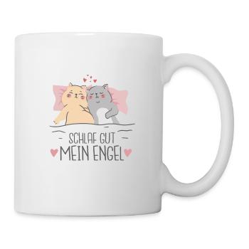Schlaf gut mein Engel schlafende Katze - Tasse - Weiß - Rechts