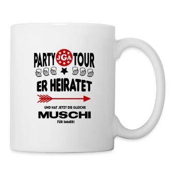 Jga Er heiratet Die gleiche Muschi für immer - Tasse - Weiß - Rechts