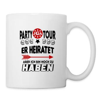 Jga Er heiratet Aber ich bin noch zu haben Frei - Tasse - Weiß - Rechts