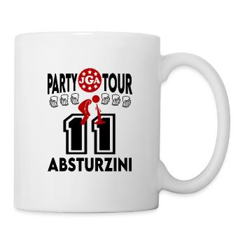 Jga Besoffen Absturz Hagelvoll Betrunken Party - Tasse - Weiß - Rechts