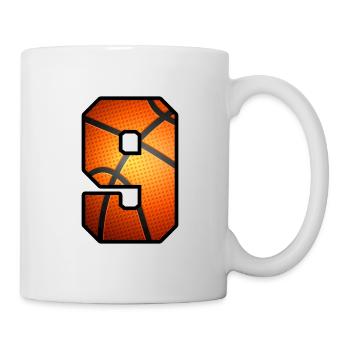 Enfants 9e anniversaire Joueur de basket-ball 9 ans - Mug blanc - blanc - Droite