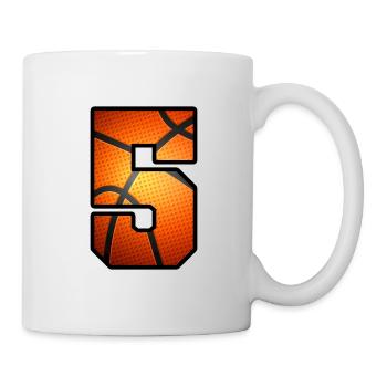Kids 5th Birthday Basketball Player 5 Years Old - Mug - white - Right