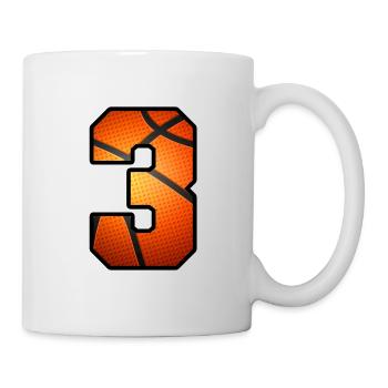 Kinder 3. Geburtstag Basketballspieler 3 Jahre alt - Tasse - Weiß - Rechts