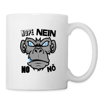Nope No Nö Nein Ich will nicht Ich mache das nicht - Tasse - Weiß - Rechts
