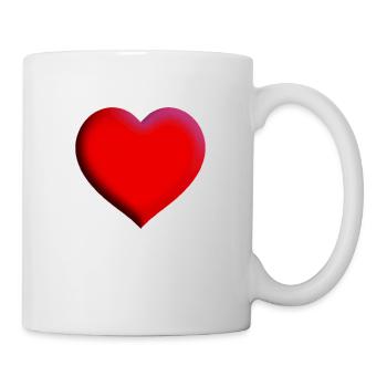Heart Red Gift Idea Love Valentine's Day - Mug - white - Right