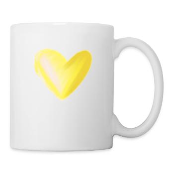 Heart yellow gift idea - Mug - white - Right