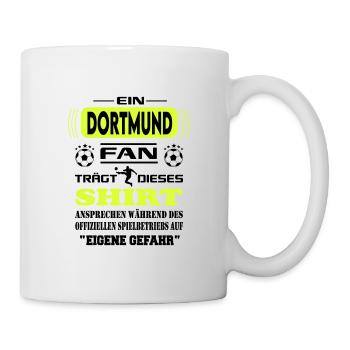 Fußball Fan Fussballverein Dortmund - Tasse - Weiß - Rechts