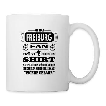 Fußball Fan Fussballverein Freiburg - Tasse - Weiß - Rechts