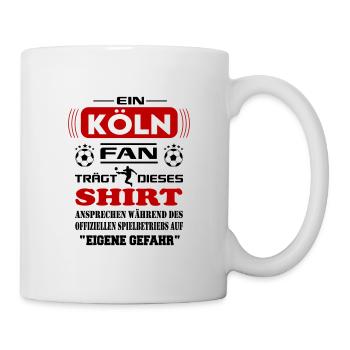 Fußball Fan Fussballverein Köln - Tasse - Weiß - Rechts