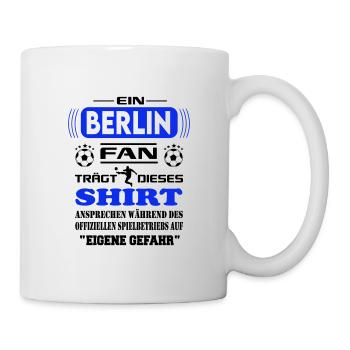Fußball Fan Fussballverein Berlin - Tasse - Weiß - Rechts