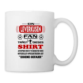 Fußball Fan Fussballverein Leverkusen - Tasse - Weiß - Rechts